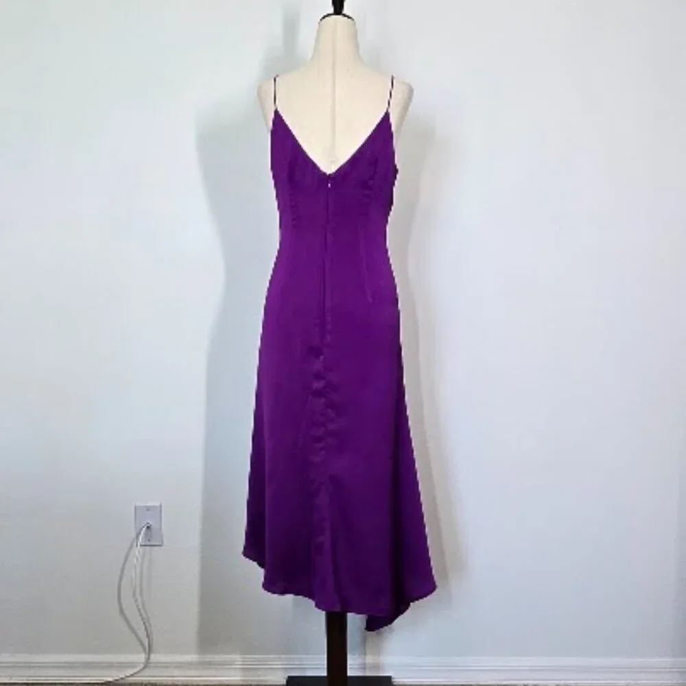 KEEPSAKE the label  Infinity Midi Dress grape in grape asymmetric hem Sz S - Picture 6 of 11
